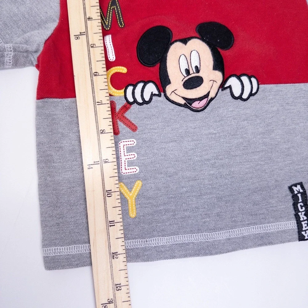 Disney Mickey Mouse Set Kids 18 Months Red Grey‎ Shorts Shirt Outfit